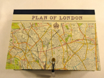 Rectangular Box with Plan of London paper