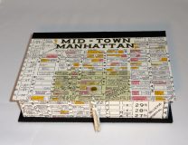 Rectangular Box with Mid-town Manhattan map paper