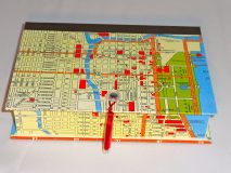 Rectangular Box with Map of Chicago paper